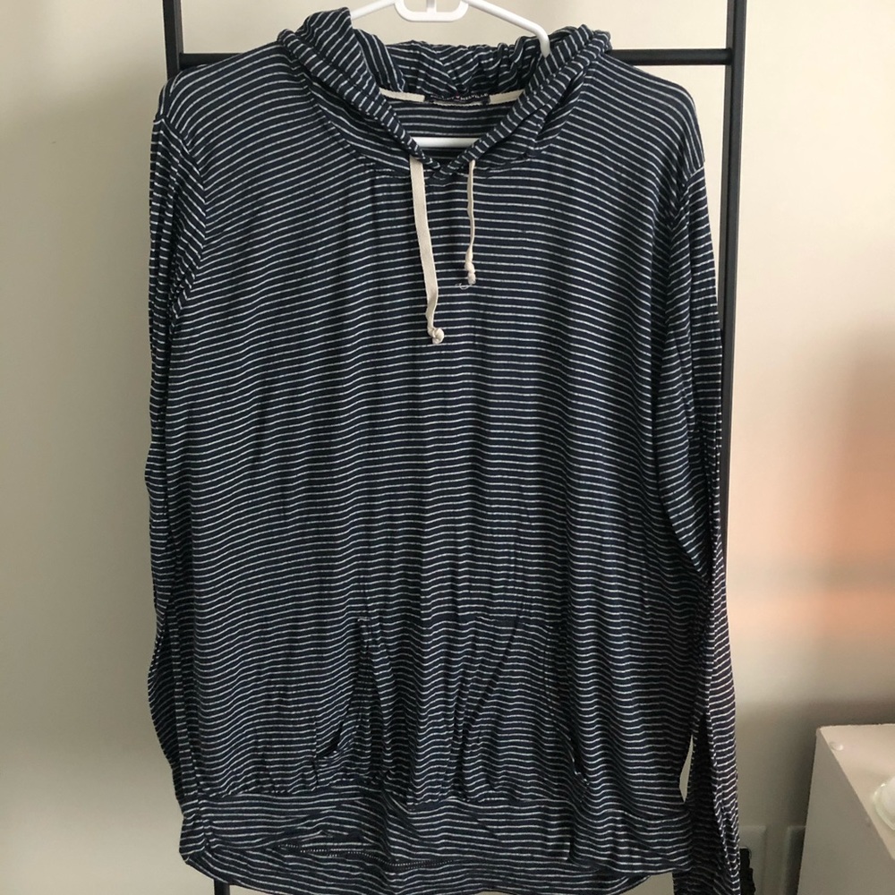 Blue/White Striped T-Shirt Sweatshirt